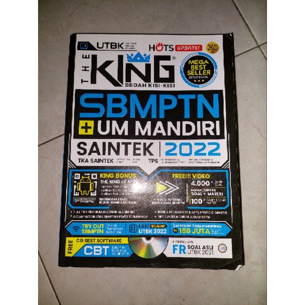 

PRELOVED ORIGINAL BUKU UTBK TKA TPS WANGSIT THE KING SAINTEK 2022 BOLEH NEGO