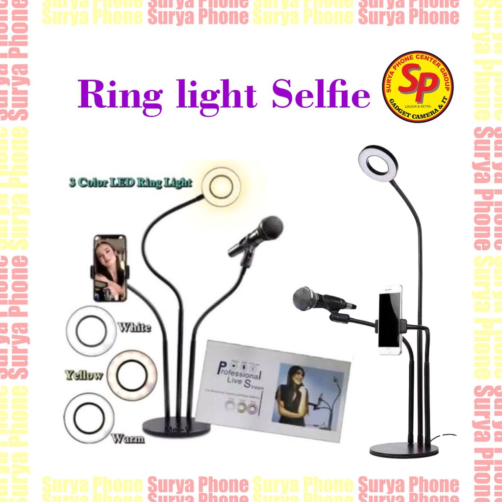 TRIPOD MULTI FUNGSI 3 IN 1 RING LIGHT SELFIE / RING LIGHT &amp; TRIPOD FOR LIVE STREAMING