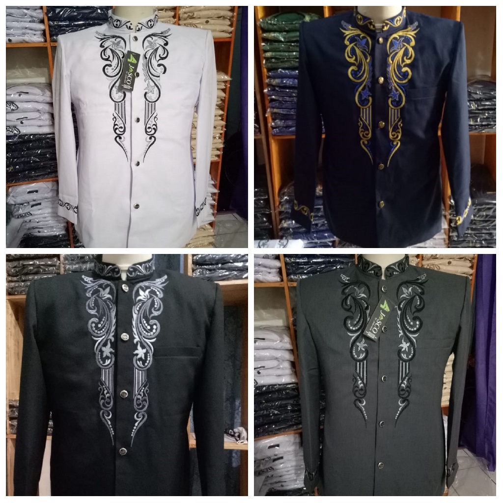 Jasko Tasik Wol Novus Jas Koko Pria Dewasa Bordir Motif Batik Sentani By Jasco Pakaian Muslim Pria