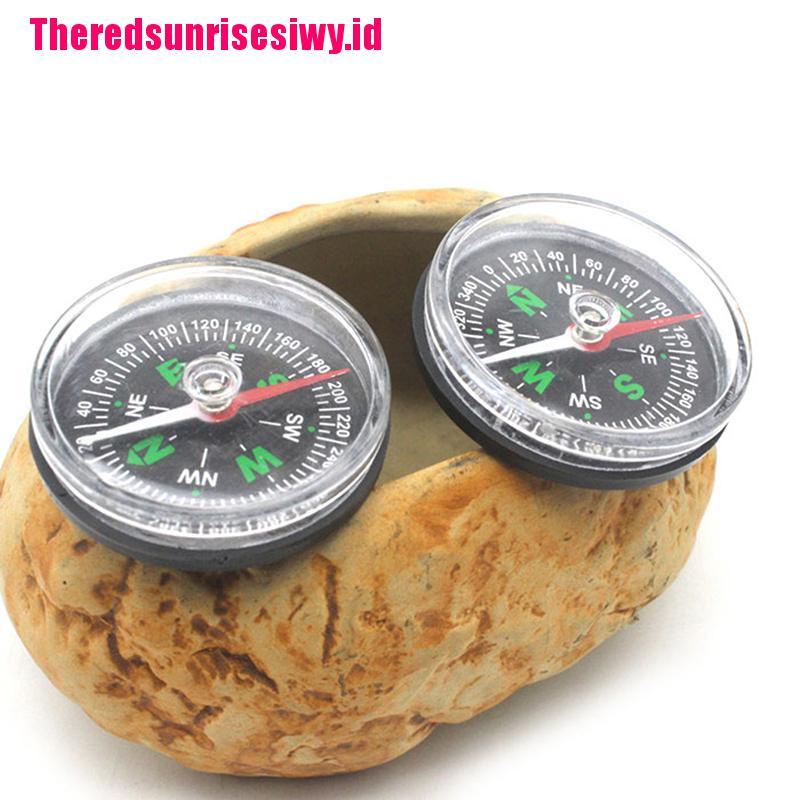 【Theredsunrisesiwy.id】Portable Mini Precise Compass Practical Guider Survival Button Design Compass