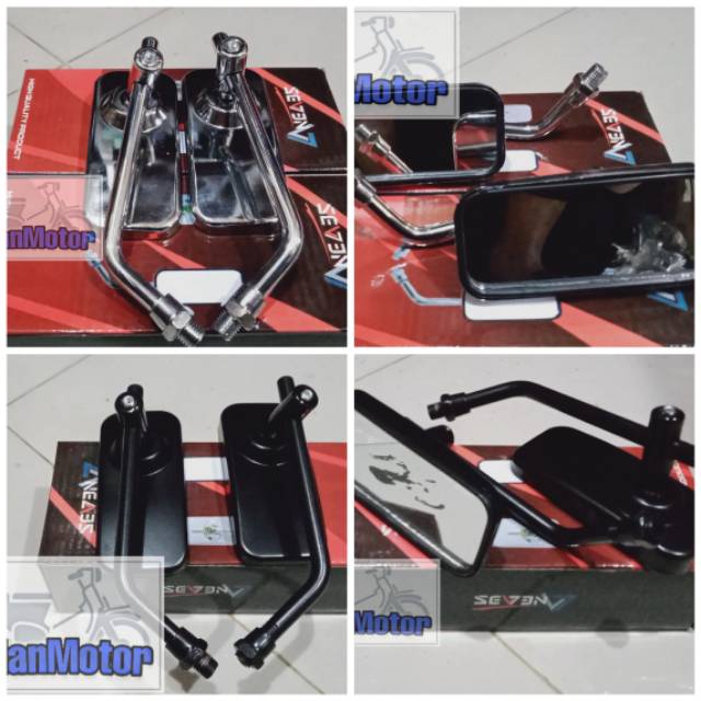 Spion Kotak mini Crome & Hitam /Spion KOTAK MURAH /Spion Murah Kotak crom/Spion HONDA