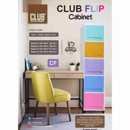 

*****] lemari plastik club flip single susun 5