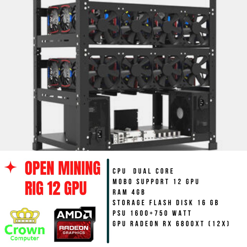 MINING RIG 6 GPU RX 6800 XT