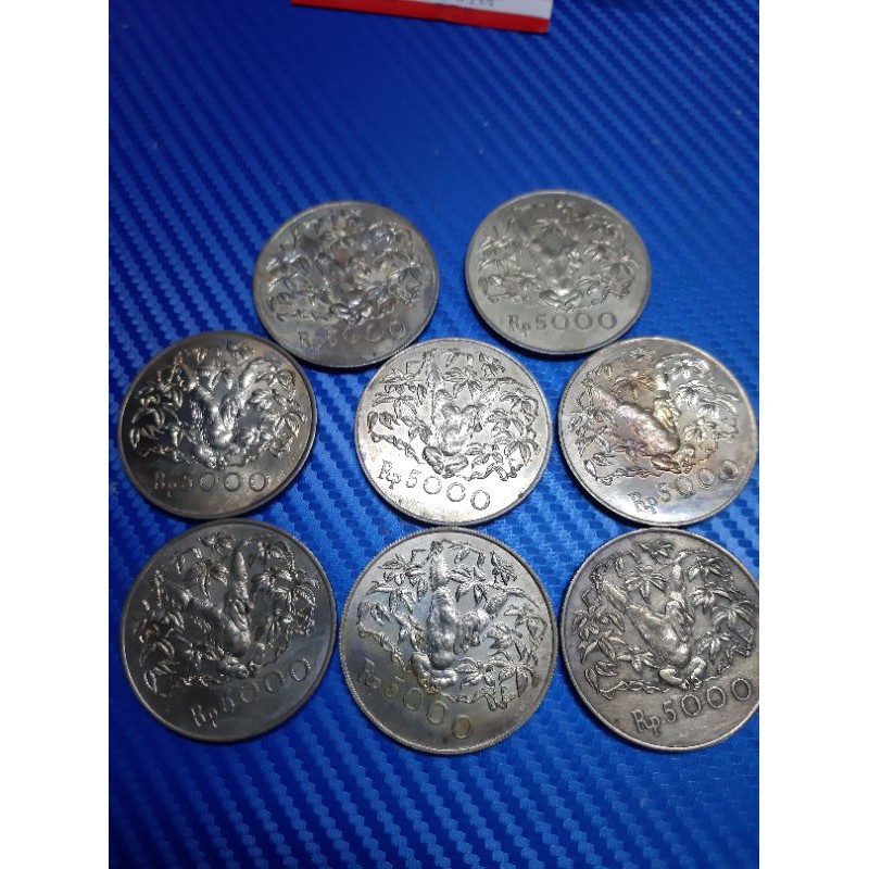 uang logam perak kuno 5000 seri wwf orang hutan 1974 mahar pernikahan