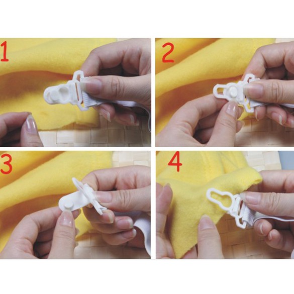 [MOST HELPFULLY ITEM] - AsyPets Sabuk Grippers Clip Penjepit Spray Kasur 4 PCS - PJP4 - White