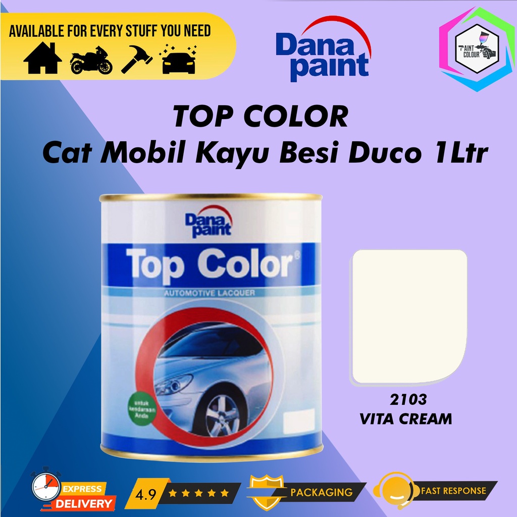 TOP COLOR 2103 Vita Cream - Cat Mobil Kayu Besi Duco