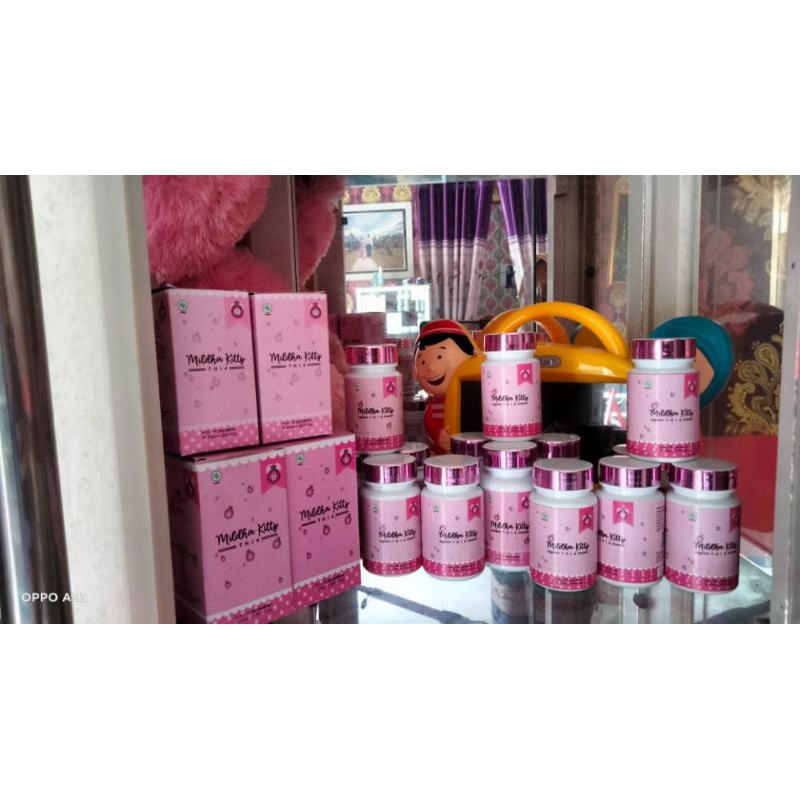 

kapsul pelangsing Mildhakitty BPOM original / pelangsing Mildha Kitty /pil pink mejik original kemas