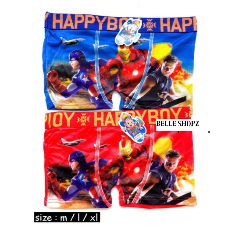 CELANA DALAM BOXER ANAK COWOK HAPPY BOY / CD BOXER ANAK LAKI LAKI