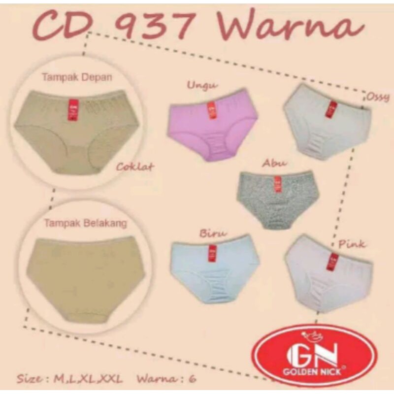 CD Wanita Golden Nick GN Celana Dalam Wanita Dewasa Perempuan Underwear Murah Berkualitas Original