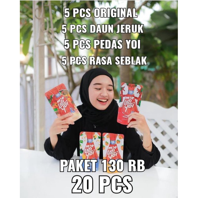

paket reseller Mie lidi, 20 pcs, seharga 130 ribu
