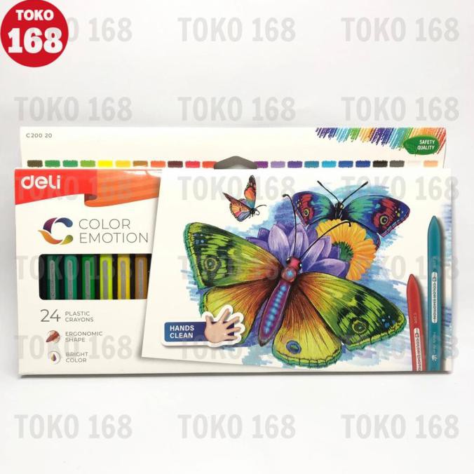 

(PERALATAN MENGGAMBAR) DELI PLATICS CRAYON 24 COLORS / KRAYON 24 WARNA C20020 (SET) TERLARIS