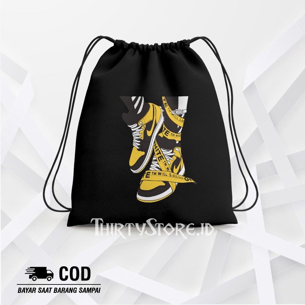 Tas Serut String Bag Jordan Shoes - Drawstring Bag Waterproof | Thirty Store.Id