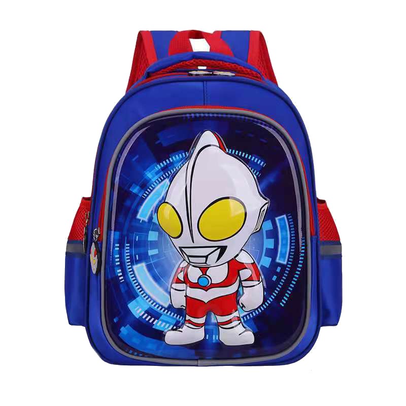 TAS RANSEL SEKOLAH TK / PAUD  ANAK LAKI LAKI GAMBAR JAGOAN ROBOT ULTRA GLOSSY TIMBUL 3Resleting IMPORT ( Luwi 12&quot;  )