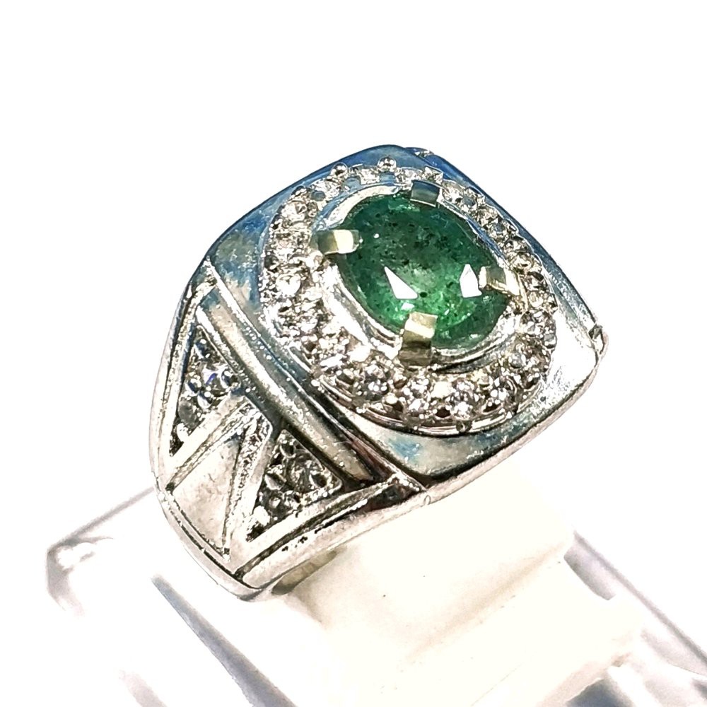 CINCIN BATU PERMATA NATURAL JAMRUD EMERALD BERLY ORIGINAL