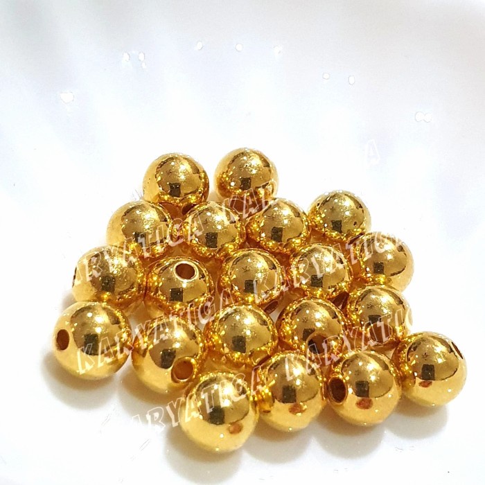 Mote Manik Mutiara Bulat 8 mm Semi Jepang (20 Pcs)