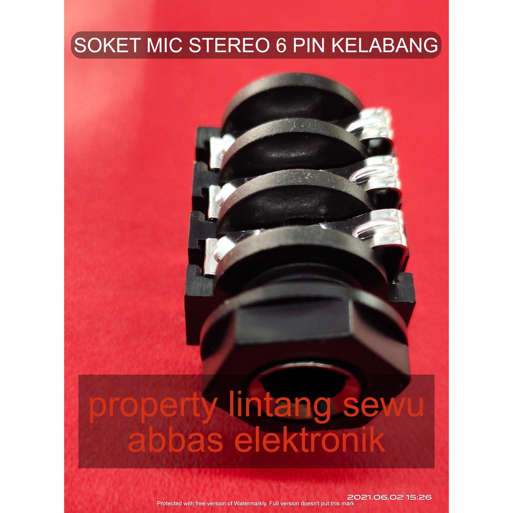 SOKET MIC AKAI STEREO KELABANG 6 PIN