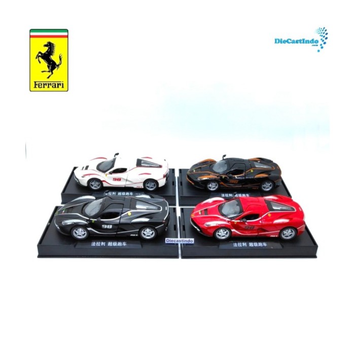 Miniatur  Replika Ferrari LaFerrari Aperta - Hitam Silver murah Berkualitas