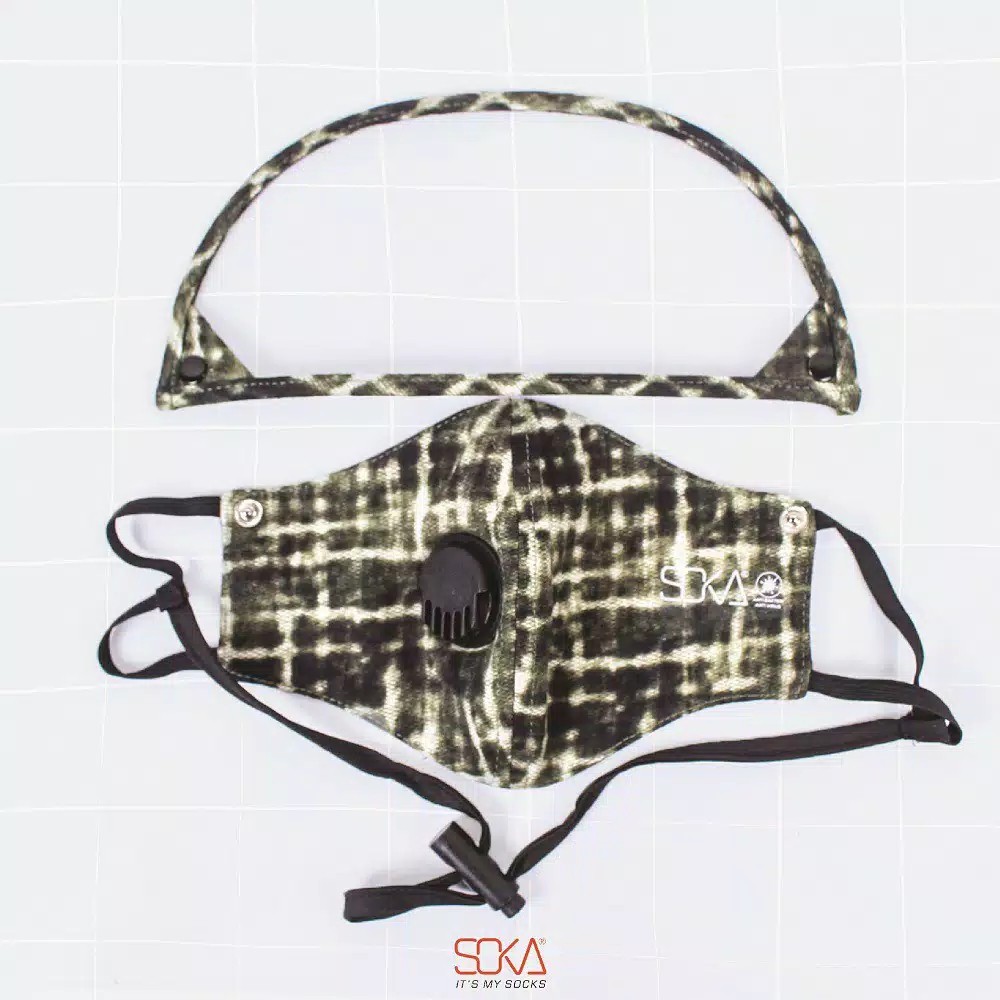 Masker Motif - Masker faceshield Airflow - Masker SOKA