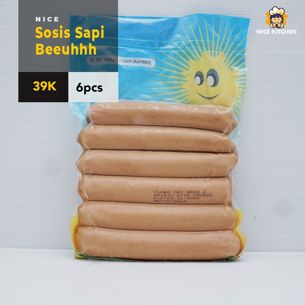 

NICE | Sosis Sapi Besar | 6pcs