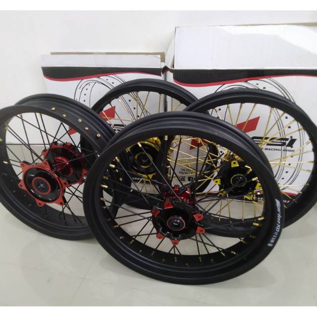 velg supermoto crf 150l 300-350x17 / pelak crf 150 / paket komplit pelak crf150