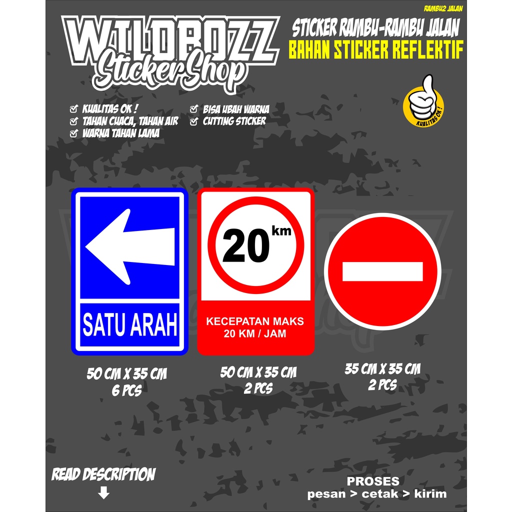 

sticker rambu - rambu jalan (rambu2 jalan) wildbozz sticker