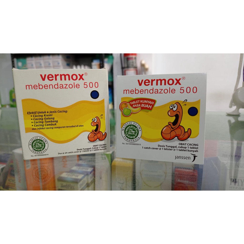 Vermox Tablet 500 mg obat cacing