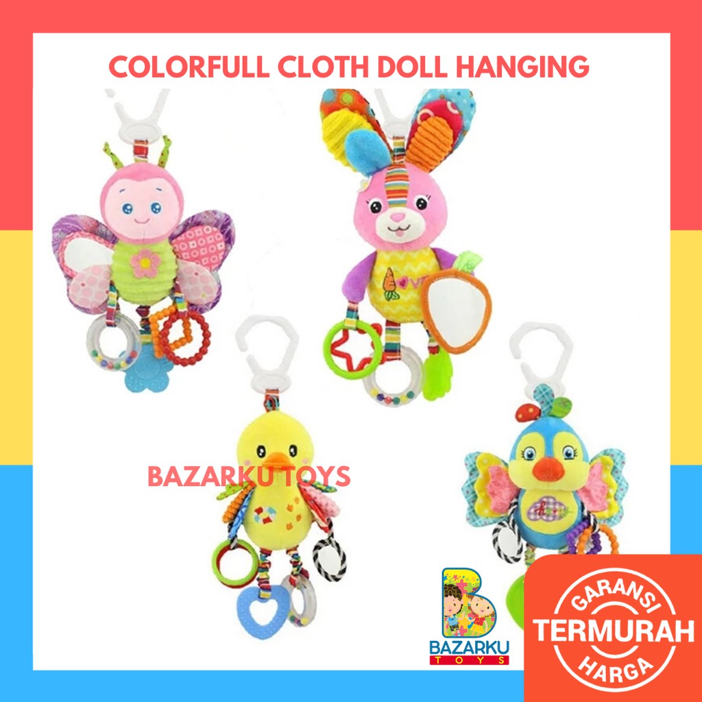  Boneka  Bayi Colorful Cloth Doll Hanging Boneka Gantung  