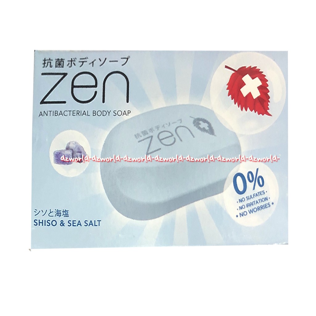 Zen Antibacterial Body Soap Shiso Sulphur Sabun Batang Putih