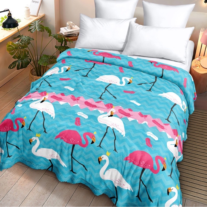 Selimut Lady Rose Terlaris bulu halus uk. 160x200 motif minimalis Stacko Glory Aquatic Roman Celine-Minggo