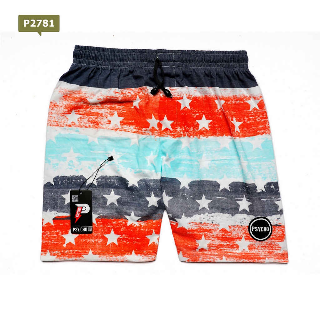 BEST SELLER - BOXER PRIA WANITA CELANA PENDEK GROSIR KOLOR PANTAI-DBM-X27