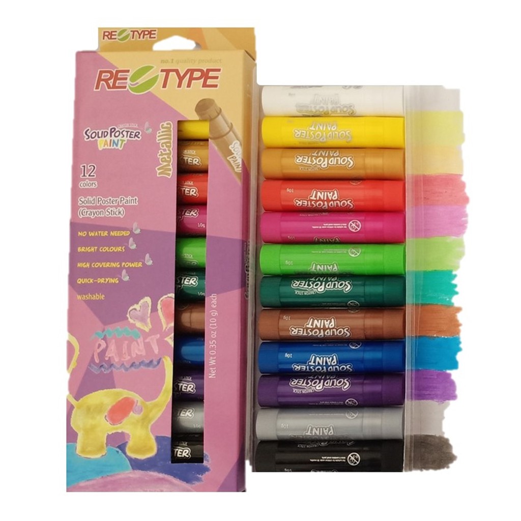 

Retype Crayon Solid Poster Paint Metallic Colours