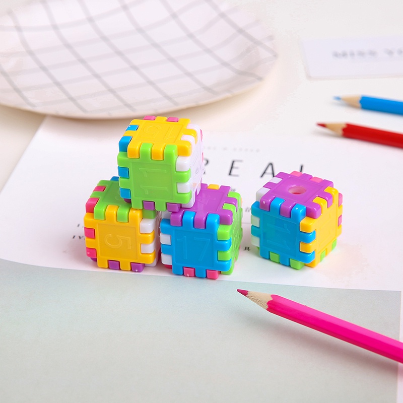 Cute Rubik's Cube Pencil Sharpener School Supplies Student Prize Gift