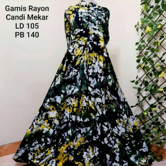 Gamis rayon candi mekar