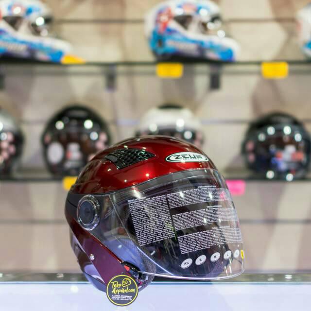 HELM HALF FACE ZEUS ZS610 MAROON