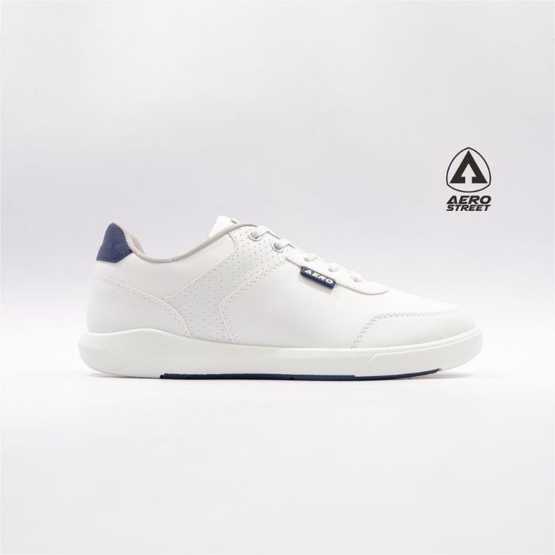 Aerostreet Arthur Putih - Sepatu Sneakers Casual Sport Sekolah Pria Wanita Aero Street