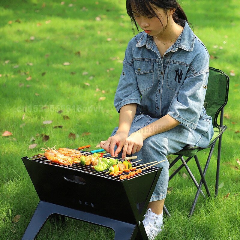 Alat Panggang Arang BBQ Lipat Outdoor Grill Stove / Alat Panggang BBQ / Panggangan BBQ