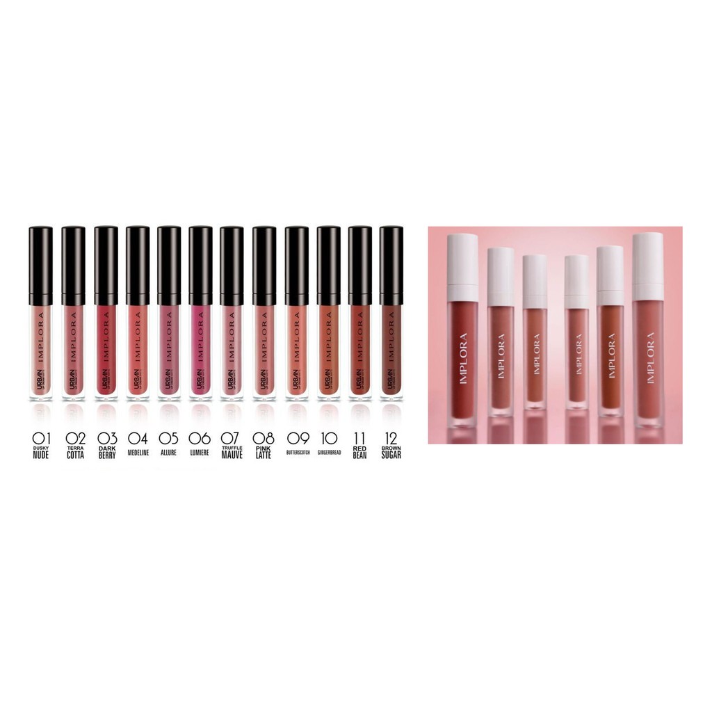 LIPCREAM Implora URBAN MATTE | LIPCREAM Implora VELVET MATTE | LIPCREAM Implora RELAXA