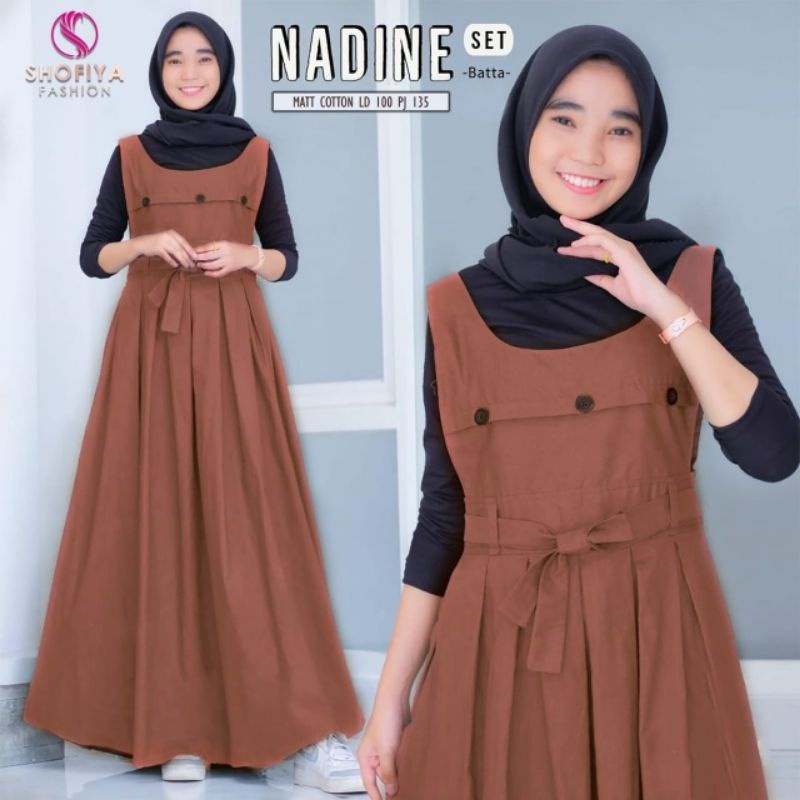 Nadine Set Nadine Dress Nadine Overall Plus Inner by Shofiya