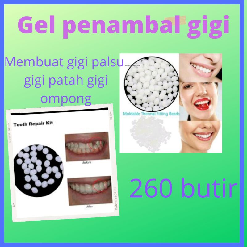 Gel penambal gigi  gigi palsu gigi ompong gigi patah temptoth repair