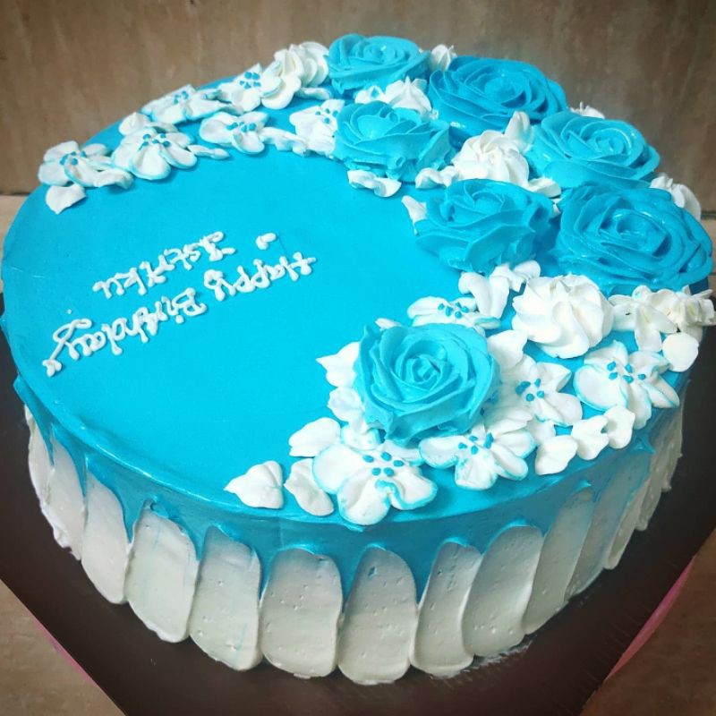 

Kue Ulang Tahun Blue Flower Made By Order Khusus Area Jogja Yogyakarta