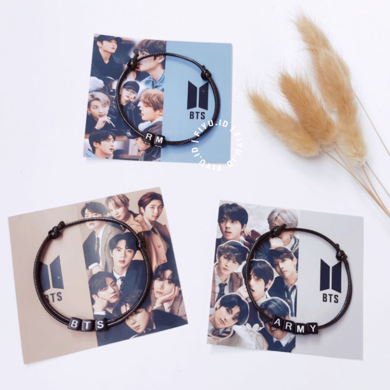 GELANG BTS ARMY / GELANG NAMA MEMBER BTS / JUNGKOOK / V TAEHYUNG / SUGA / RAP MONSTER / JIN / JIMIN / JHOPE