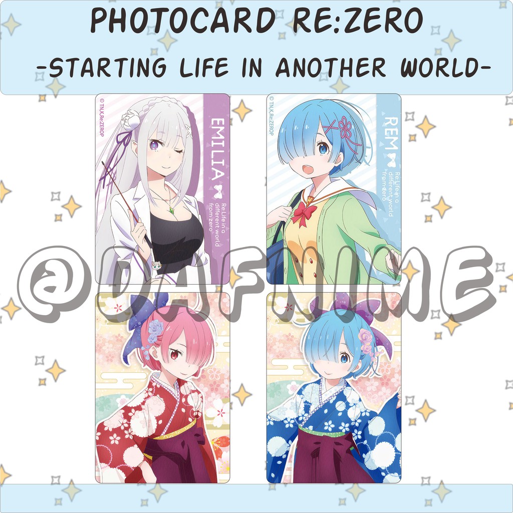 RE:ZERO -STARTING LIFE IN ANOTHER WORLD- ANIME PHOTOCARD