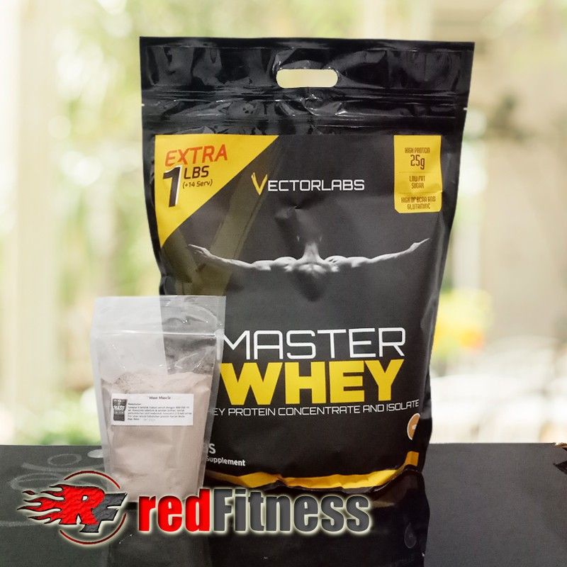 VektorLabs Master Whey Eceran 1 lb/ Vector labs repack Pertumbuhan Otot Fitnes Kesehatan Olahraga