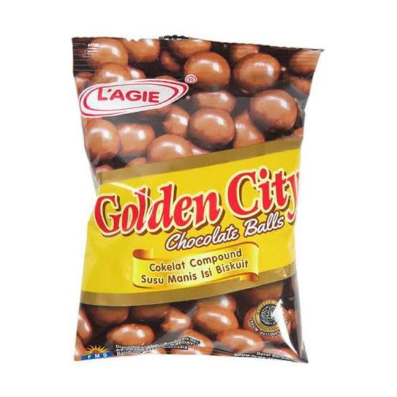 

L'agie Biskuit Chocolate Golden City Ball 50gr