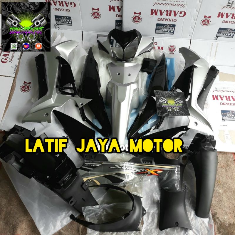 HONDA SUPRA X 125 BATMAN COVER BODY FULL SUPRA X 128 2007 2008 2012 SILVER HITAM