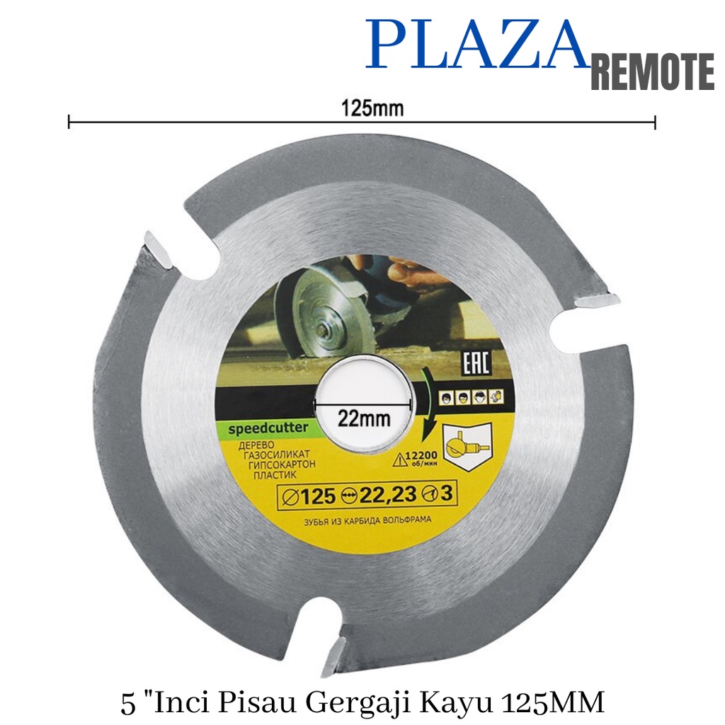 MATA PISAU GERGAJI POTONG KAYU AKRILIK 125 MM 5 INCH CUTTING DISK