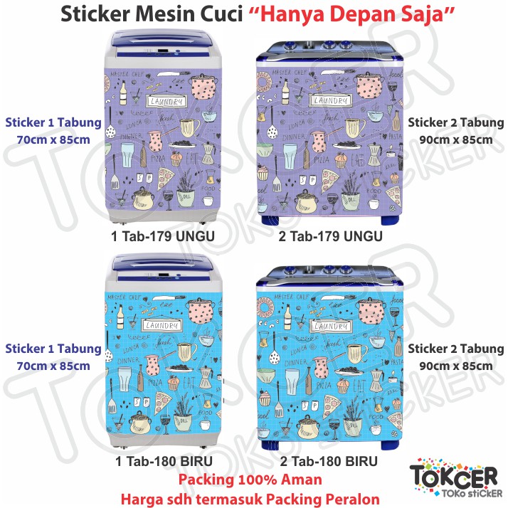 Stiker Mesin Cuci 1 dan 2 Tabung MASTERCHEF