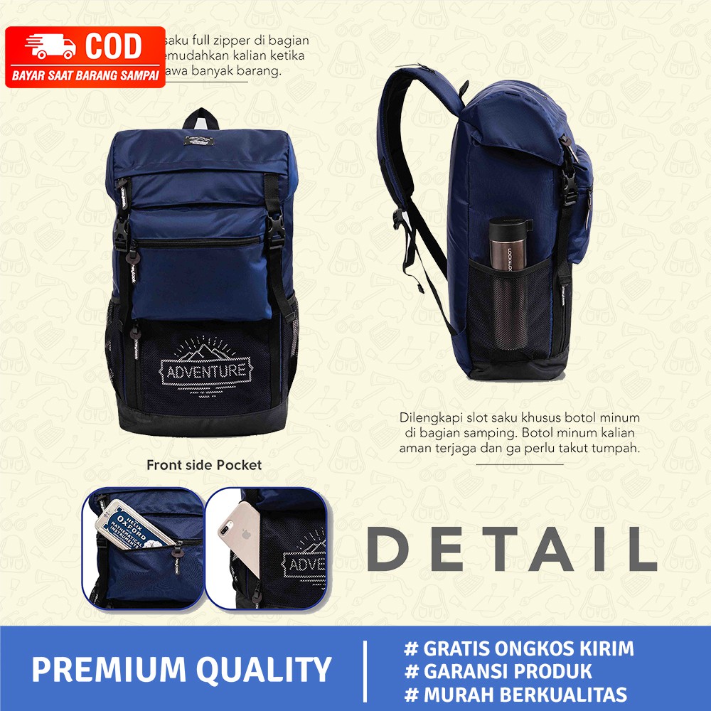 [BISA COD] Tas punggung pria/ransel pria Outdoor Size besar Waterproof Anti Air