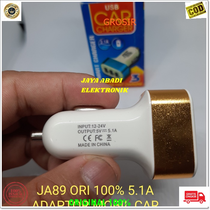 J89 ADAPTOR MOBIL CAR CHARGER SERVER 3 PORT USB FAST CHARGER DC POWER SUPER AKI ACCU AC DC TRAVEL ADAPTER CHARGE DUAL USB HANDPHONE TC QUICK CHARGE QUALLCOMM UNIVERAL BISA UNTUK SEGALA JENIS USB DAN SEGALA JENIS HANDPHONE OTOMATIS VOLT SESUAI GADG