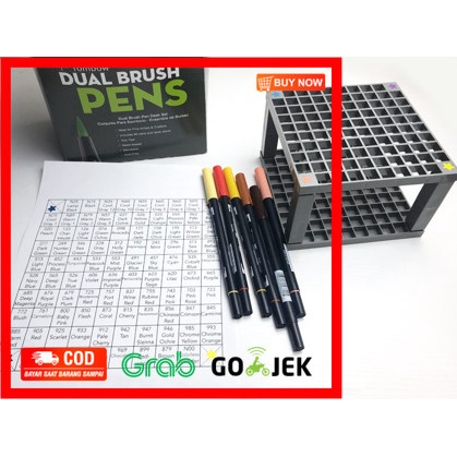 

(BISA COD) Tombow Dual Brush Pens Desk Stand Empty for 96 pcs, Tombow